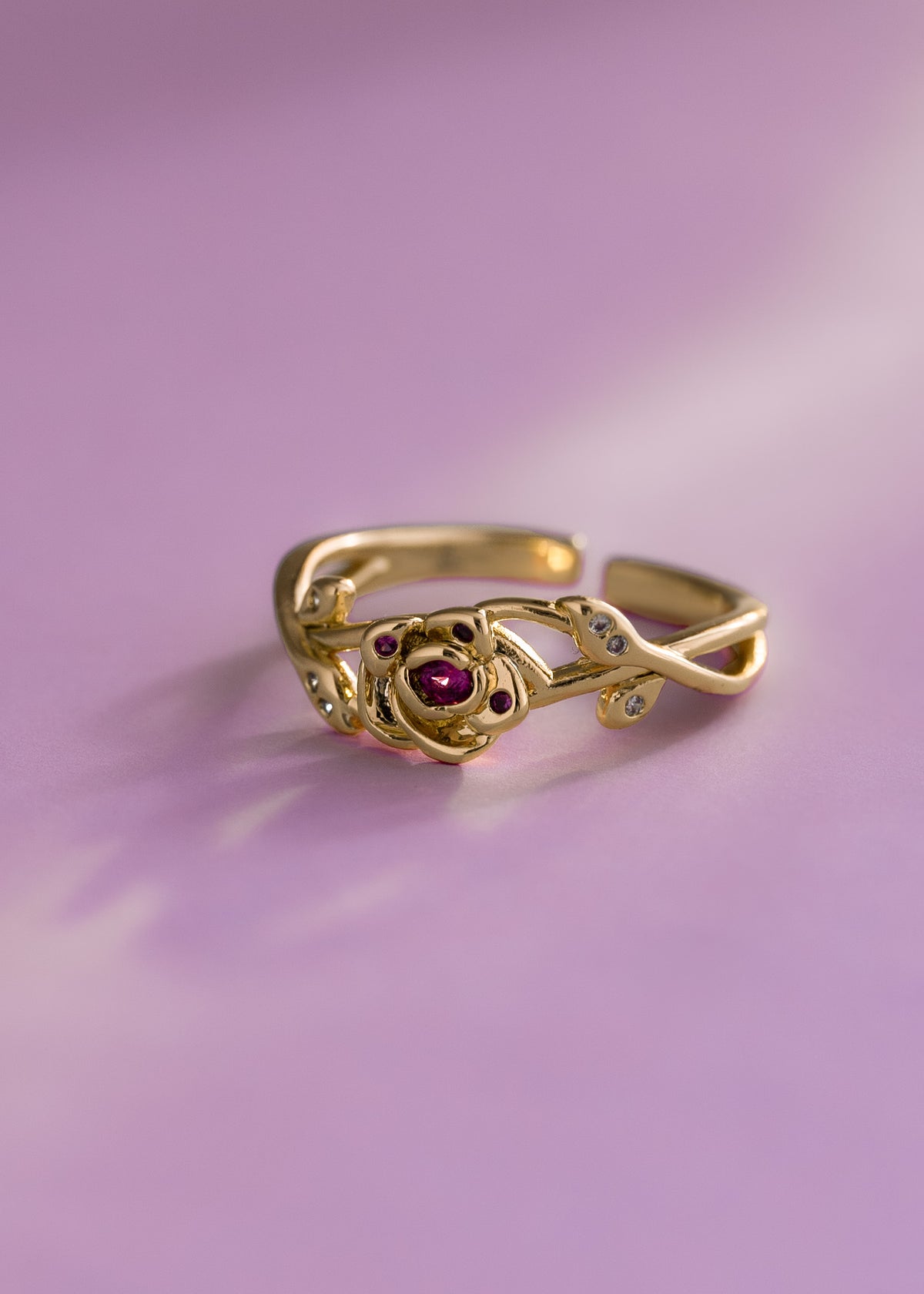 Anillo Rose Crown Ajustable + Empaque