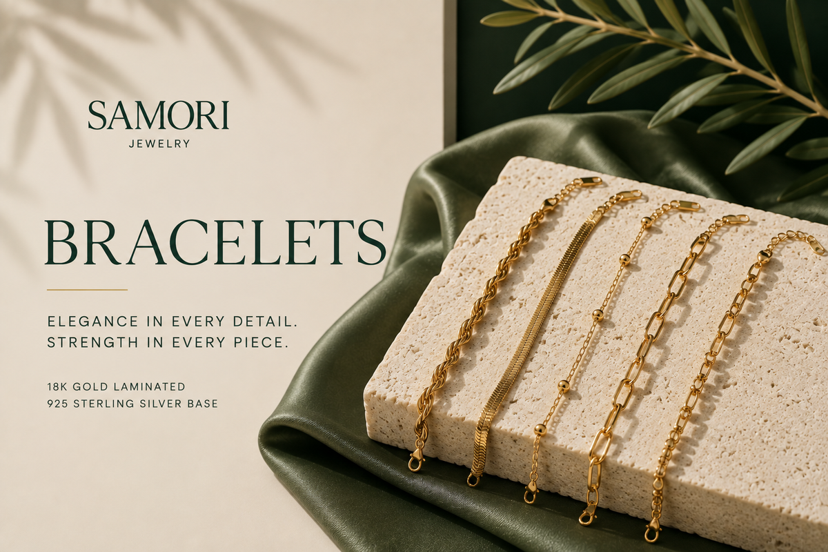 18K Laminated Gold Bracelets