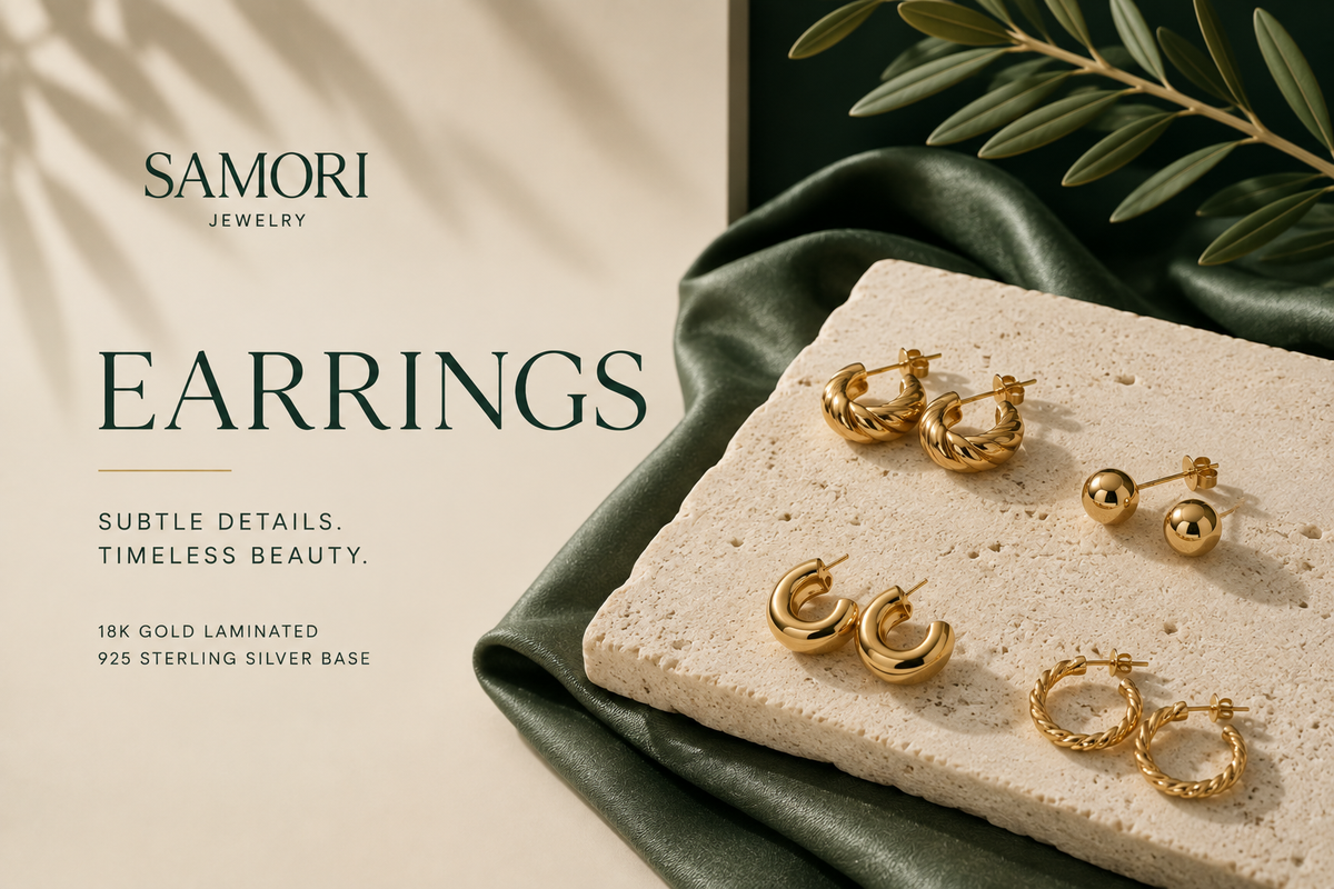 18K Laminated Gold Earrings