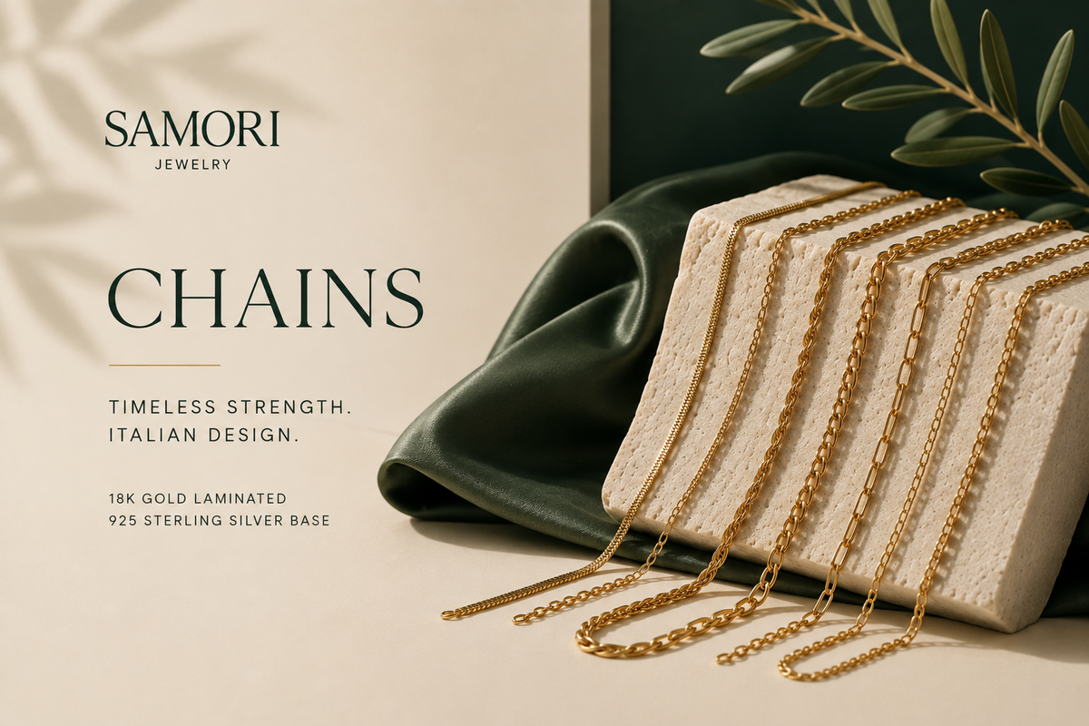 18K Laminated Gold Chains
