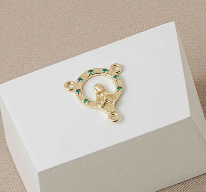 C Crucero con Circonias 1.8 Cms Verde
