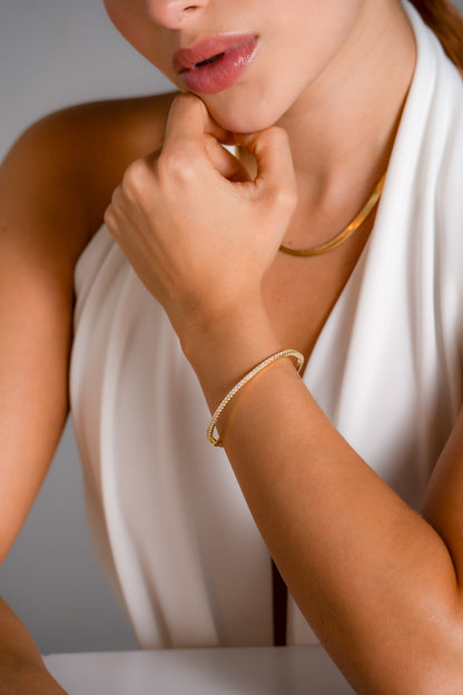 P Brazalete Slim Cristal