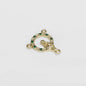C Crucero con Circonias 1.8 Cms Verde